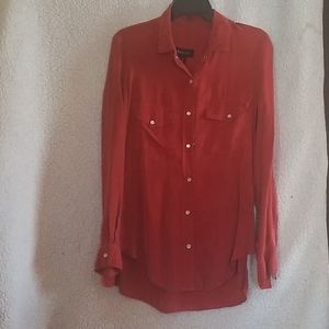 Fifteen Twenty Red snap front shirt